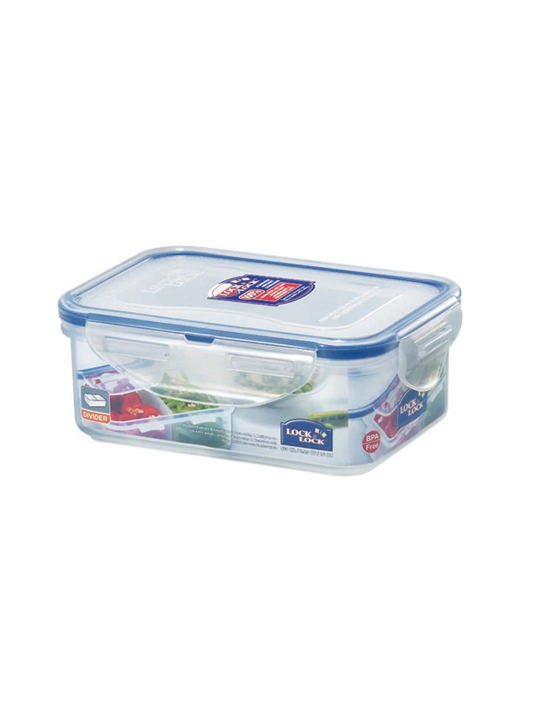 Rectangular Short Food Container 460Ml W/Divider