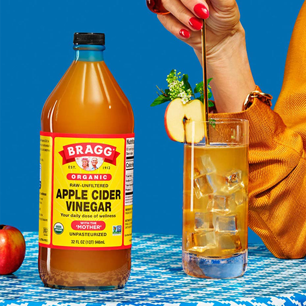 Organic Apple Cider Vinegar 16Oz/32Oz Glass Bottle