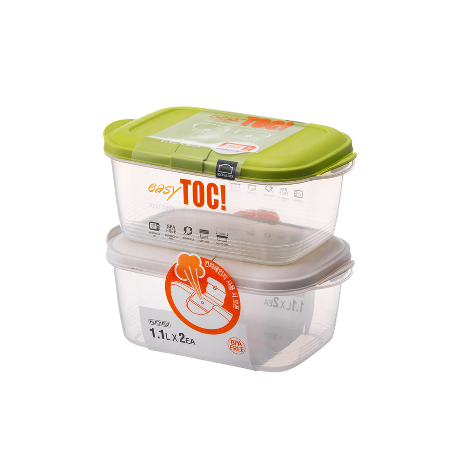 Easy Toc Container 1.1L*2P Set White