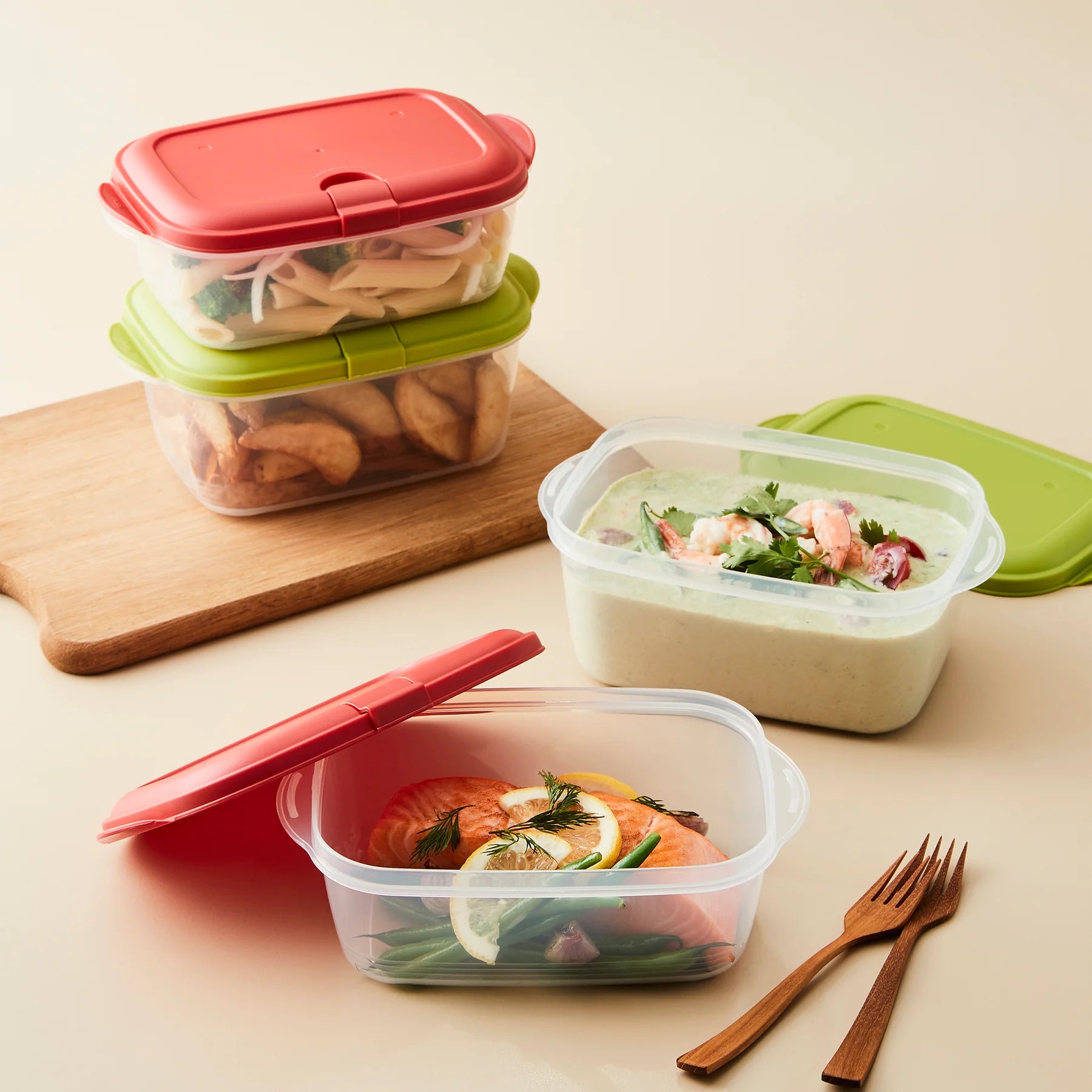 Easy Toc Container 420Ml*2P Set White