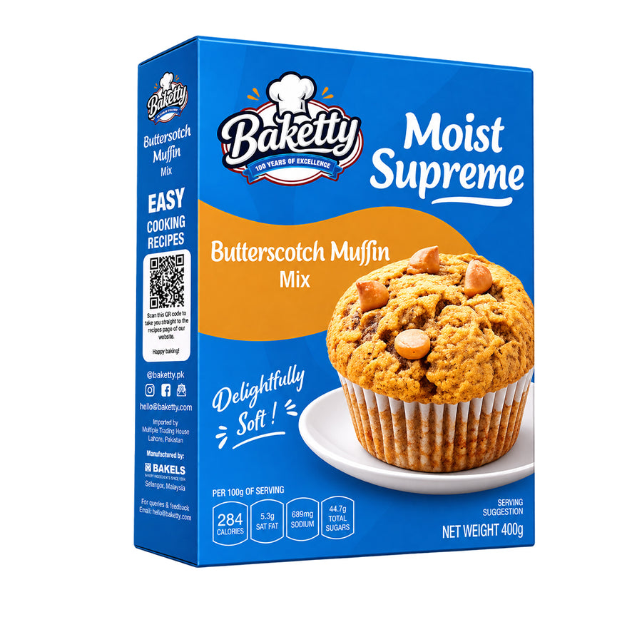 Baketty Butterscotch Muffin Mix 400G