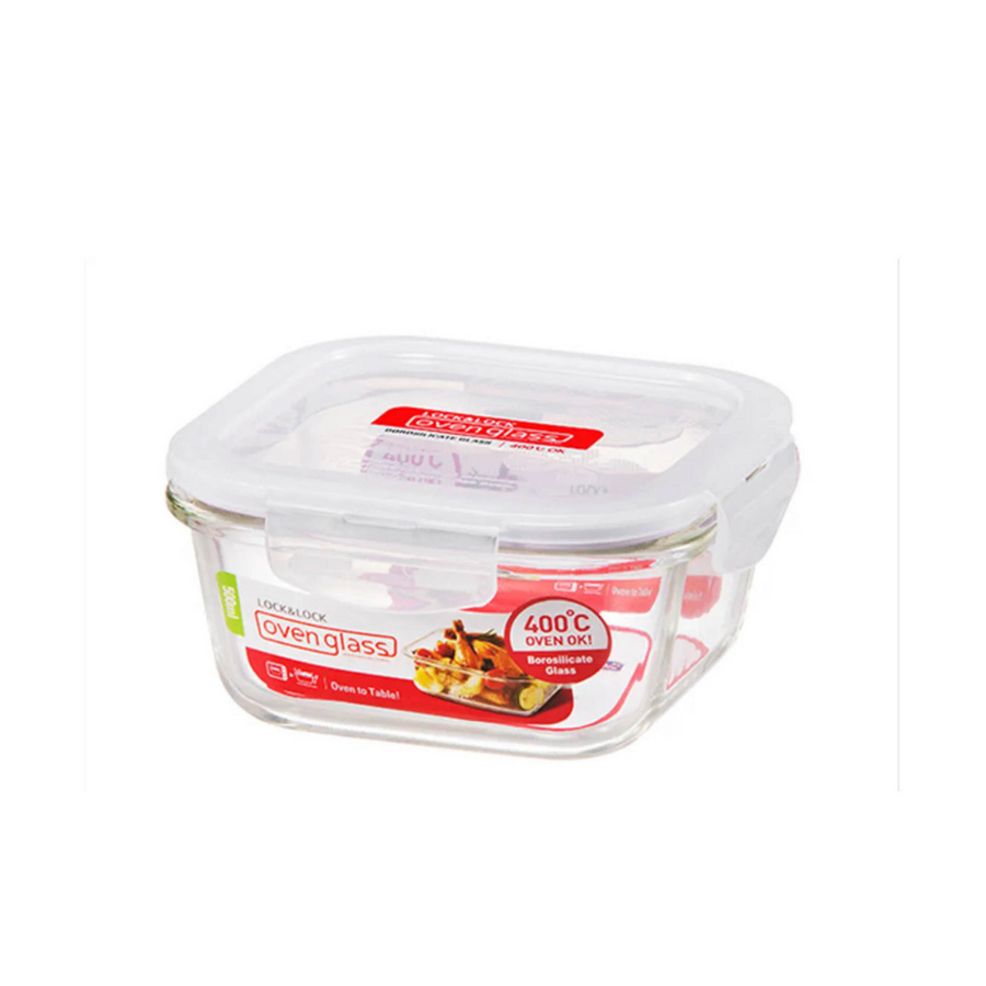 L&L Heat Resistant Glass Container Euro 420 Ml(Deep Shape)