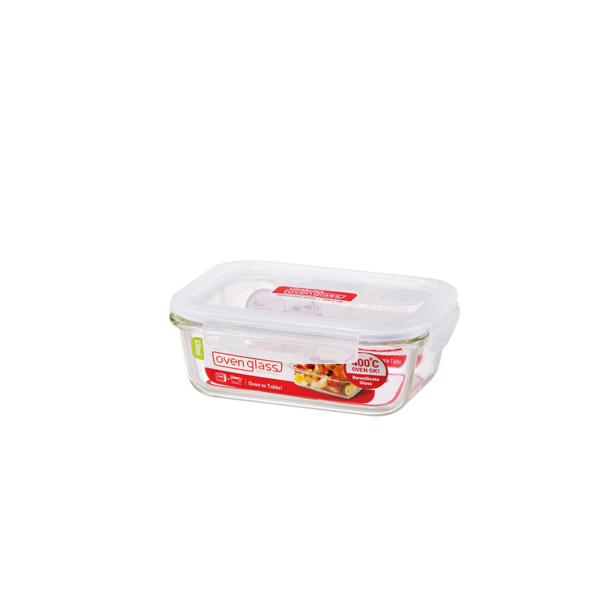 Boroseal II Heat Resistant Glass Square Rectangular 630 Ml